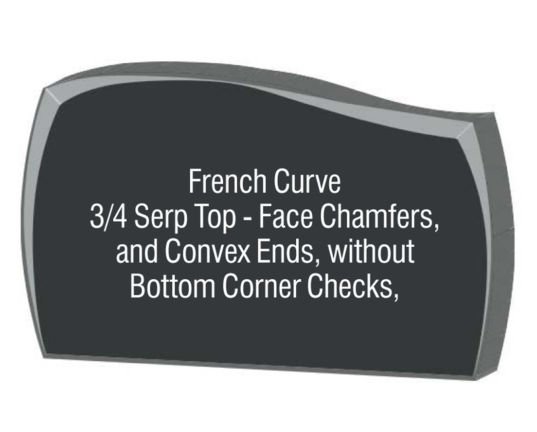 Serp with chamfers and convex ends