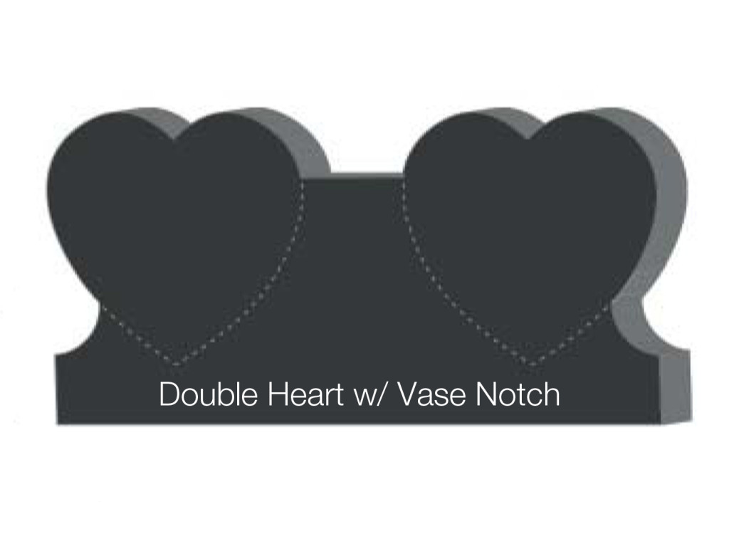 Double Heart with Vase Notch